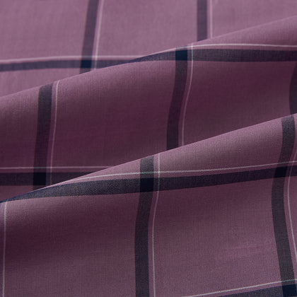 Antique Pink Grid Check Piccadilly Shirt Image 5