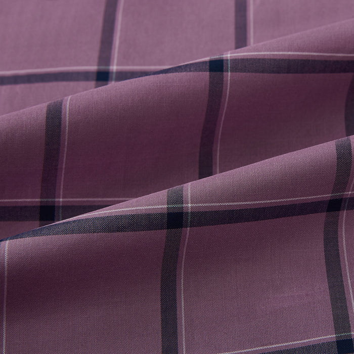 Antique Pink Grid Check Piccadilly Shirt Image 5
