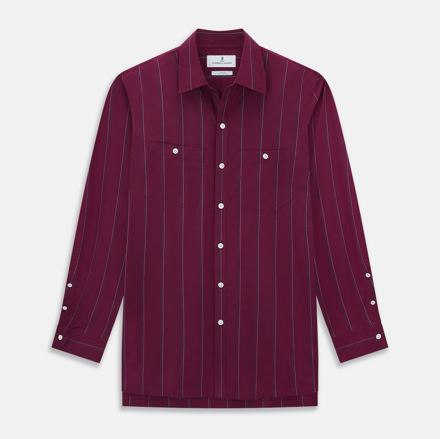 View 1 of product Online Exclusive · Wine Track Stripe Piccadilly Shirt 19.0