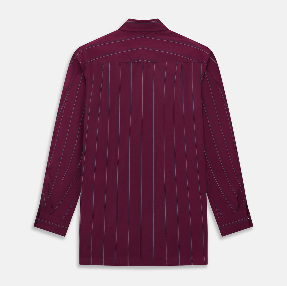 Online Exclusive · Wine Track Stripe Piccadilly Shirt 19.0
