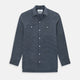 Navy and White Pin Check Piccadilly Shirt 18.5