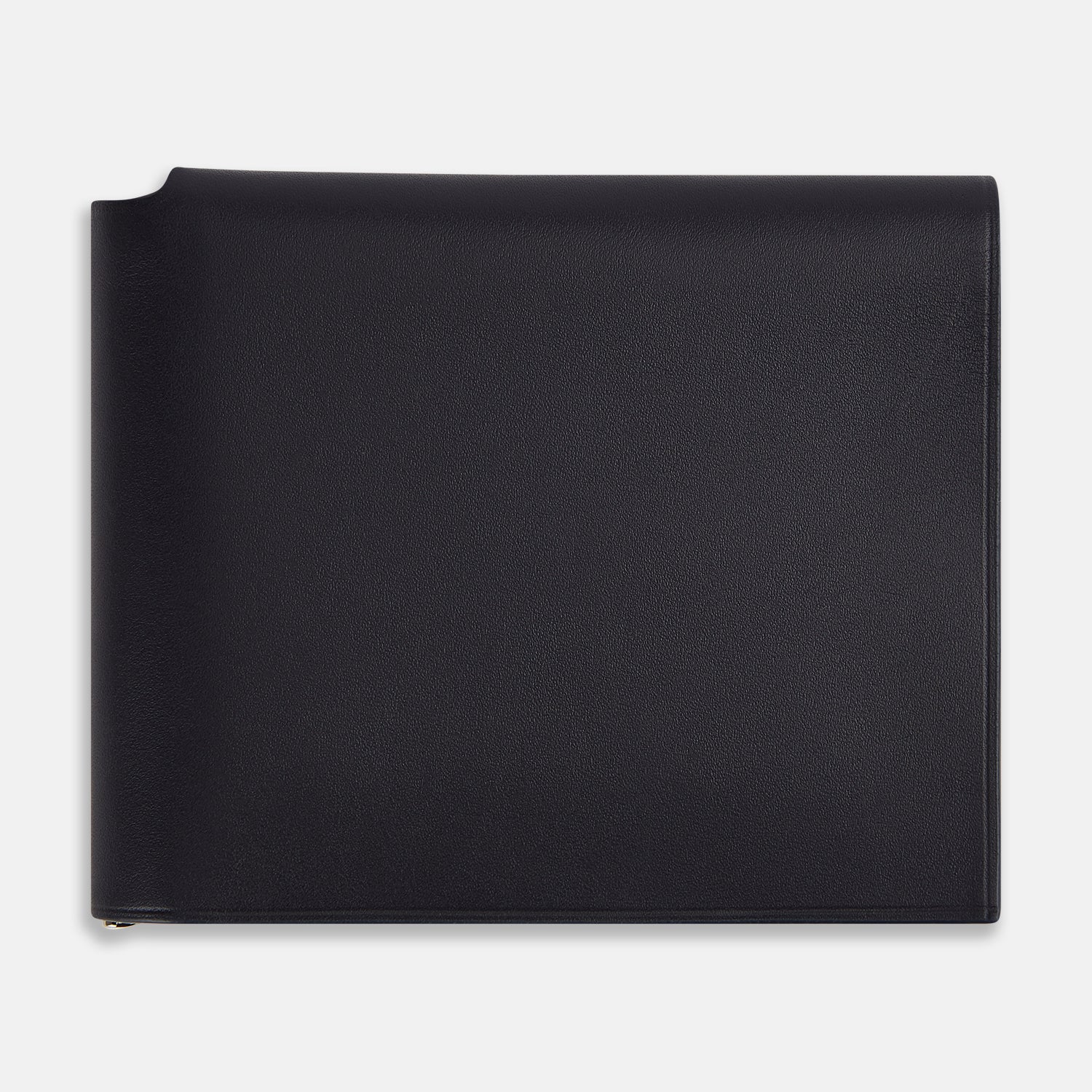 View 1 of product Navy Leather Trifold Card Holder with Metal Money Clip OS