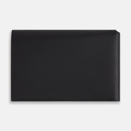 Navy Leather Trifold Wallet