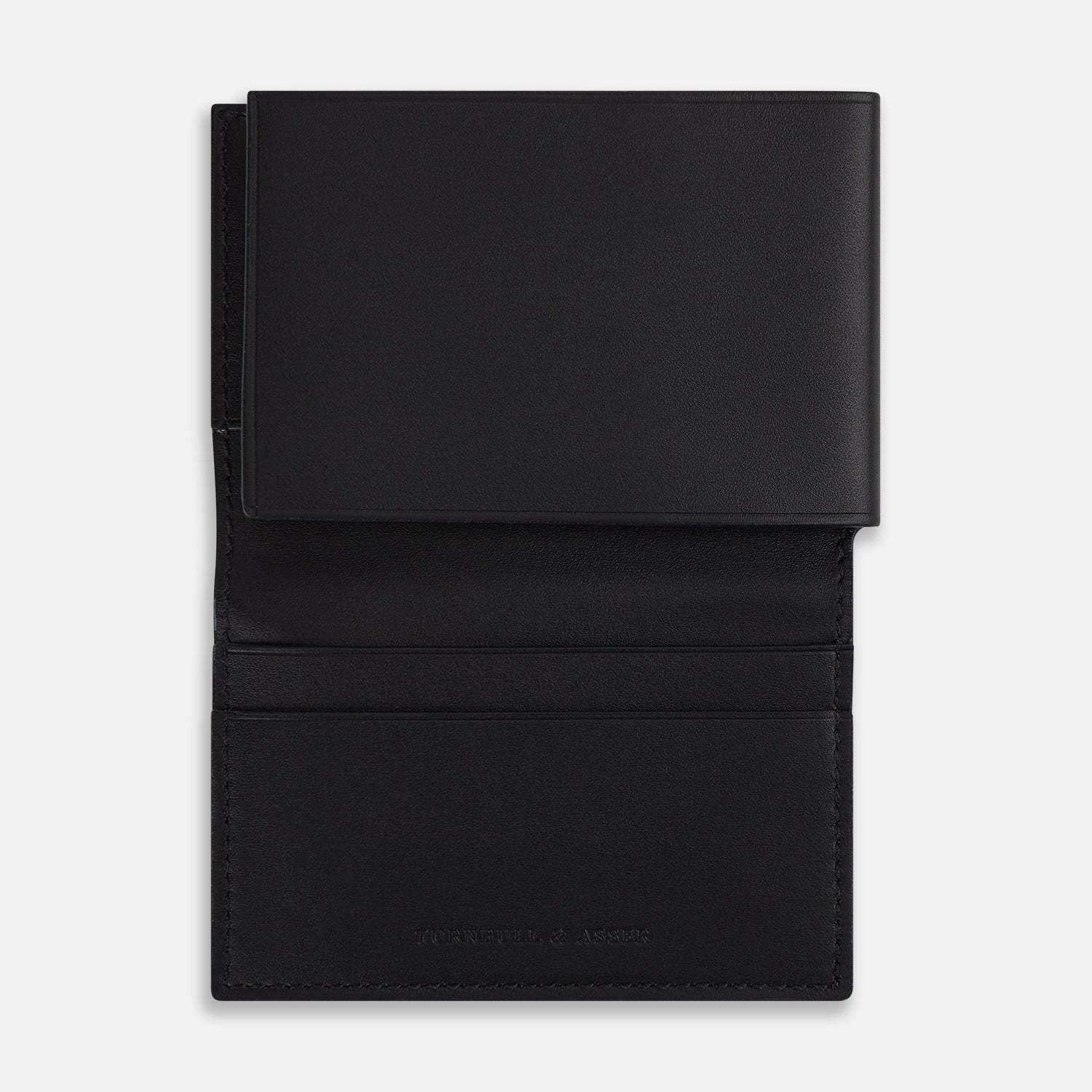 View 2 of product Navy Leather Trifold Wallet OS