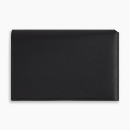 Navy Leather Trifold Wallet Image 5