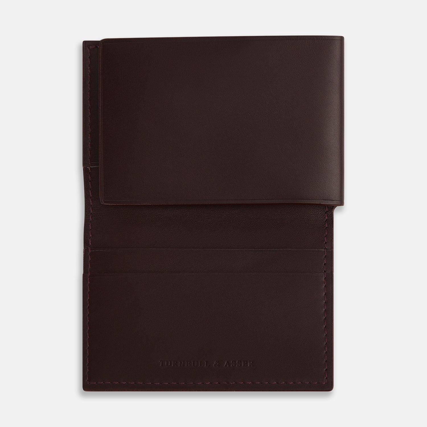 View 2 of product Burgundy Leather Trifold Wallet OS