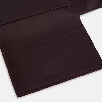 Burgundy Leather Trifold Wallet Image 3