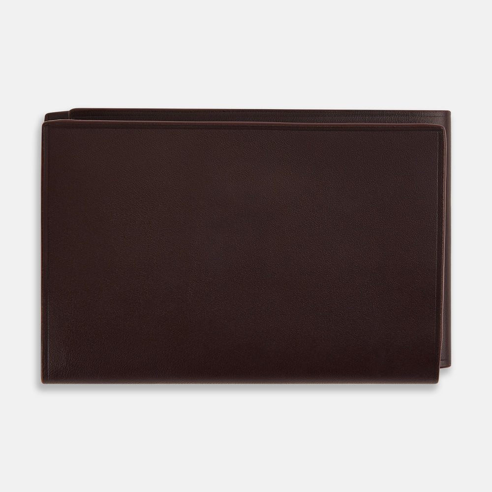 Burgundy Leather Trifold Wallet OS