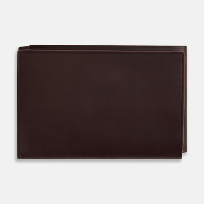 Burgundy Leather Trifold Wallet Image 4