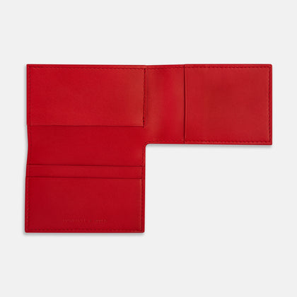 Red Leather Trifold Wallet Image 2