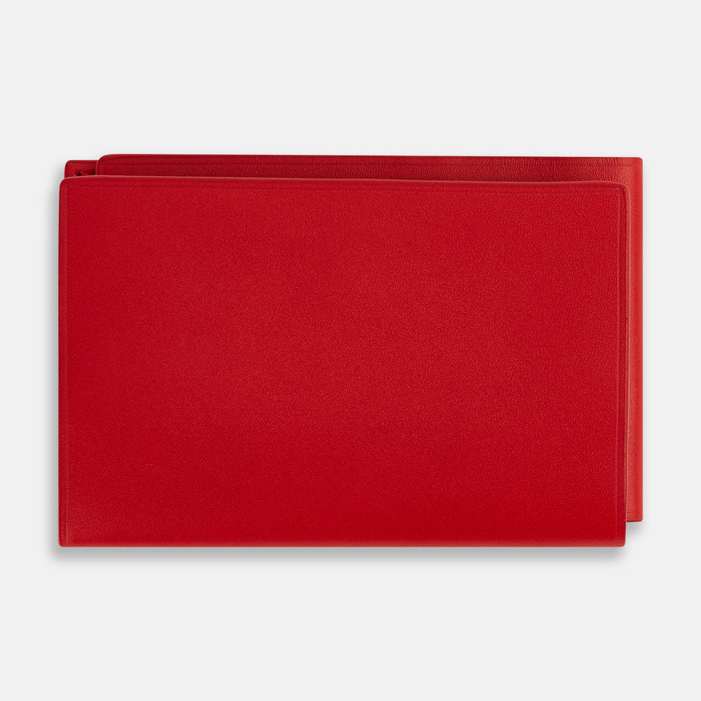 Red Leather Trifold Wallet OS