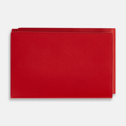 Red Leather Trifold Wallet Image 4