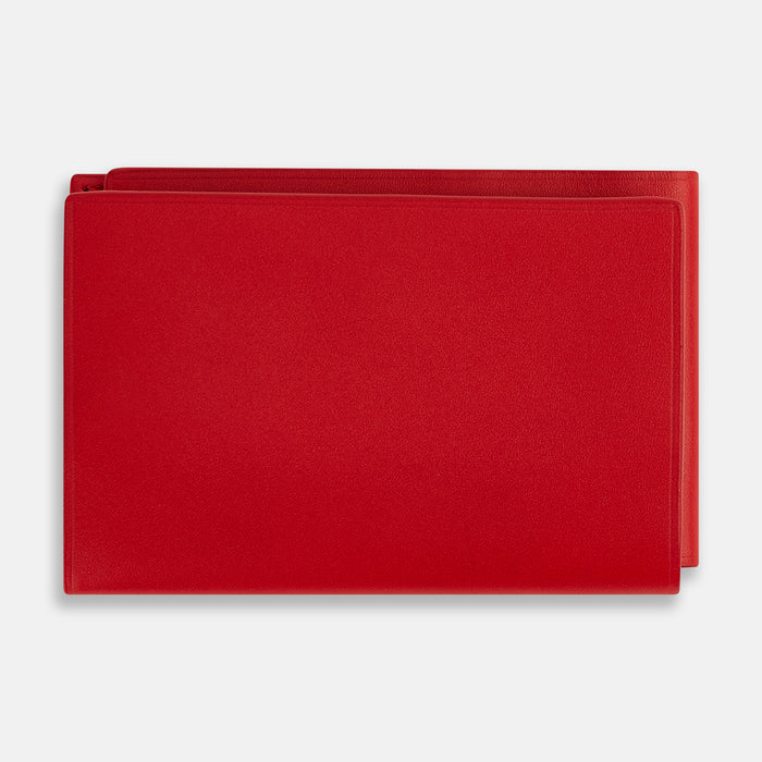 Red Leather Trifold Wallet Image 4