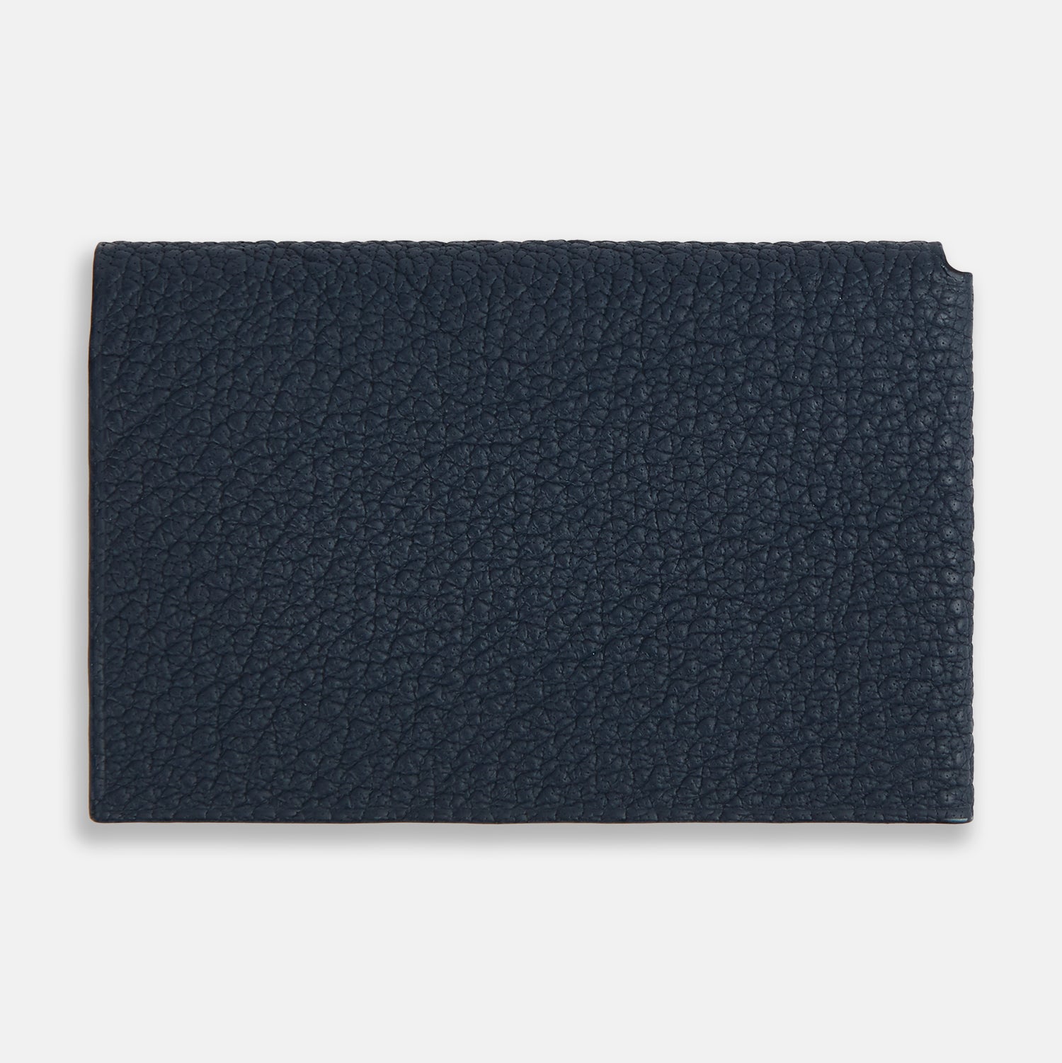 View 1 of product Navy Full-Grain Leather Trifold Wallet OS