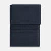 View 2 of product Navy Full-Grain Leather Trifold Wallet OS