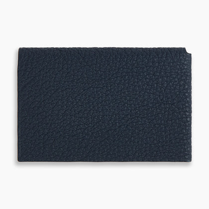Navy Full-Grain Leather Trifold Wallet Image 5
