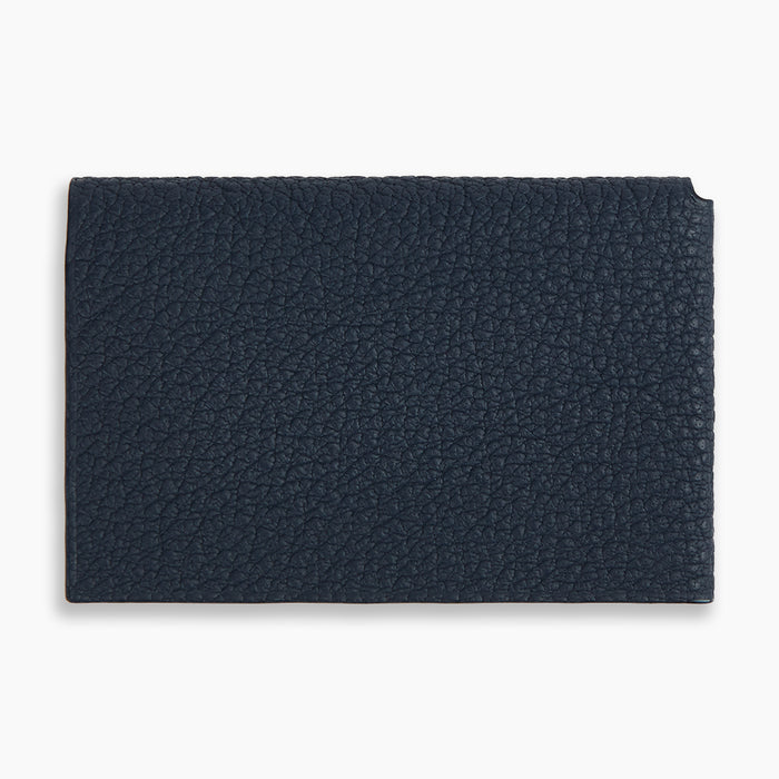 Navy Full-Grain Leather Trifold Wallet Image 5