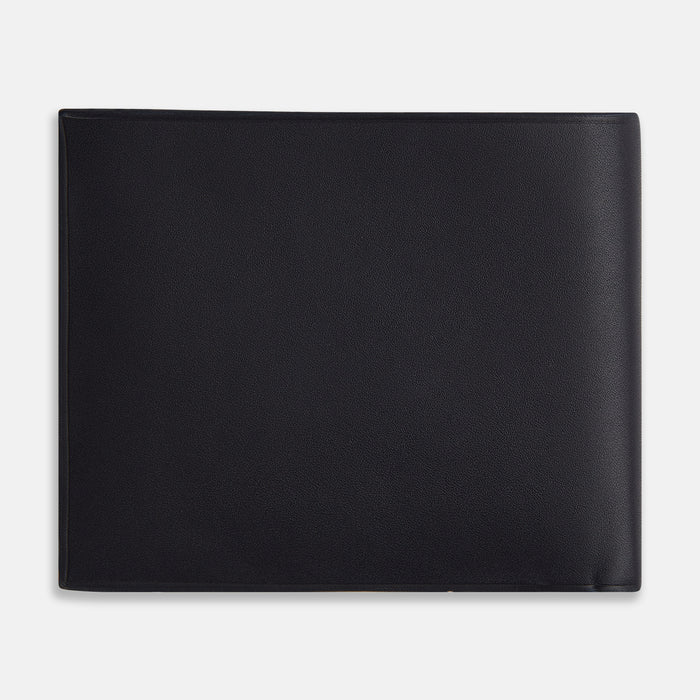 Navy Leather Bi-Fold Wallet Image 3