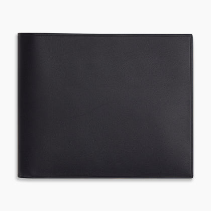 Navy Leather Bi-Fold Wallet Image 4