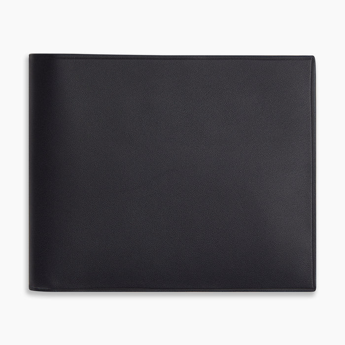 Navy Leather Bi-Fold Wallet Image 4