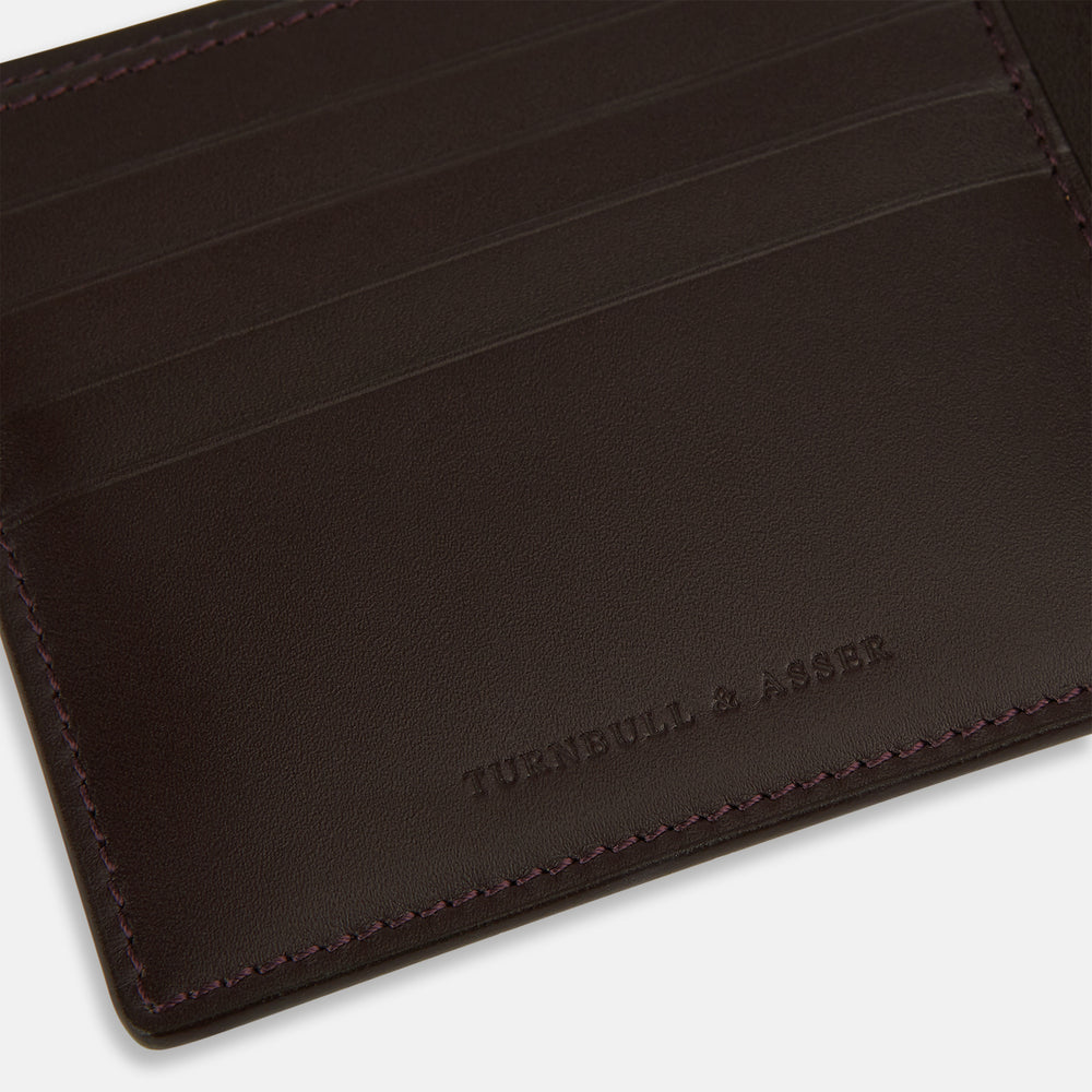 Burgundy Leather Bi-Fold Wallet OS