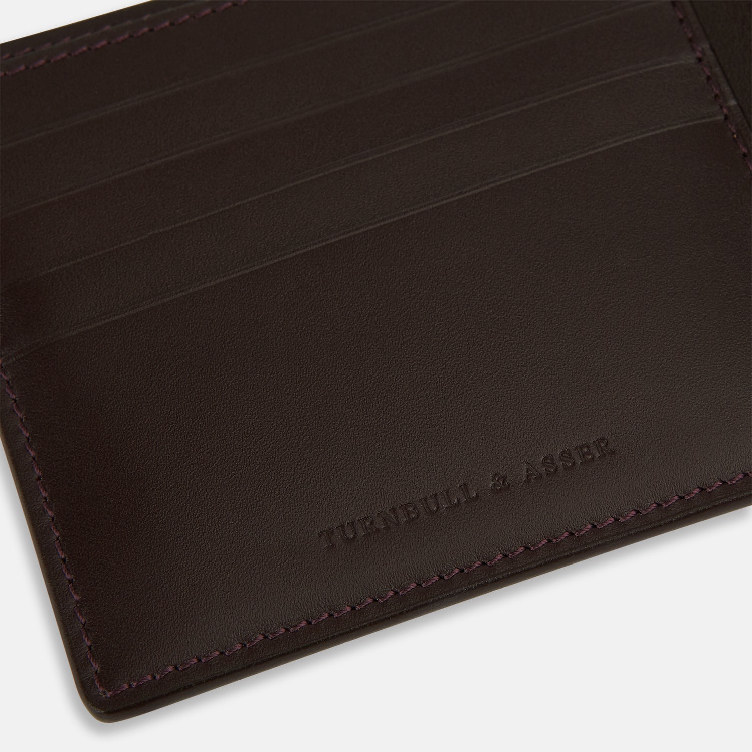 View 3 of product Burgundy Leather Bi-Fold Wallet OS