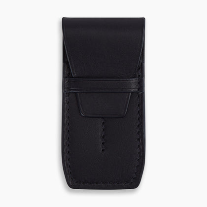 Navy Leather Collar-Stay Holder Image 5