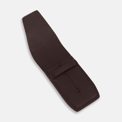 Burgundy Leather Collar-Stay Holder Image 1