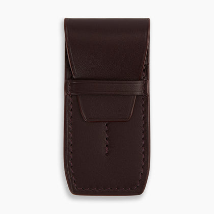 Burgundy Leather Collar-Stay Holder Image 5
