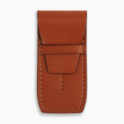 Cognac Leather Collar-Stay Holder Image 5