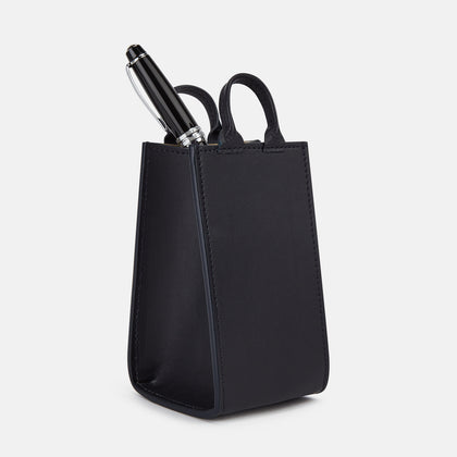 Navy Leather Pen holder Image 3