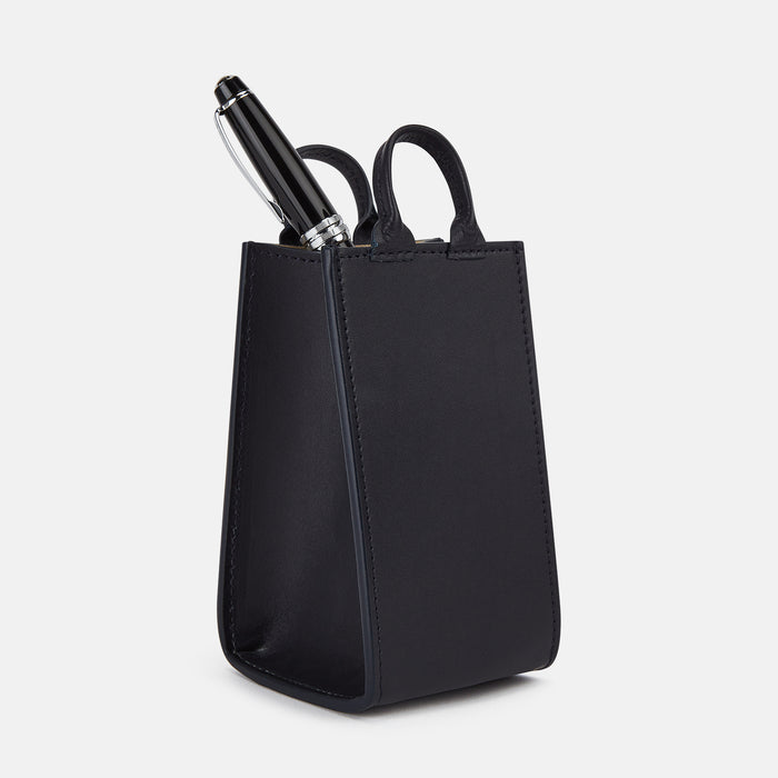 Navy Leather Pen holder Image 3