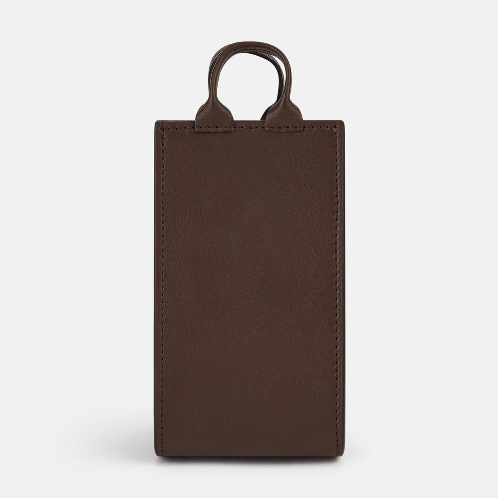 Dark Chocolate Leather Pen holder OS