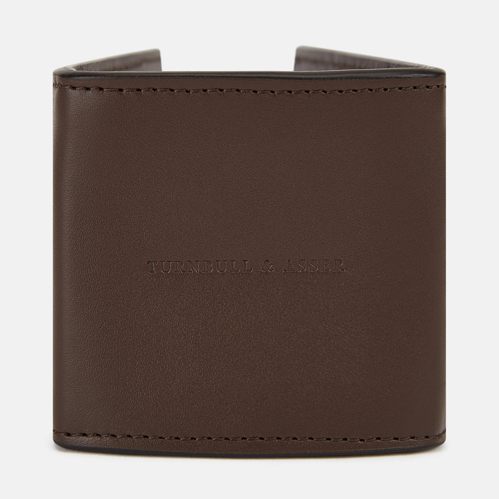 Dark Chocolate Leather Pen holder OS