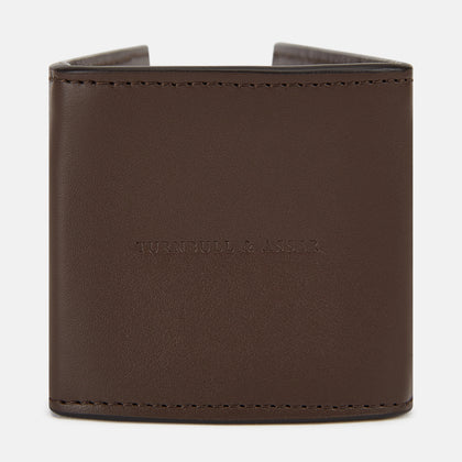 Dark Chocolate Leather Pen holder Image 4