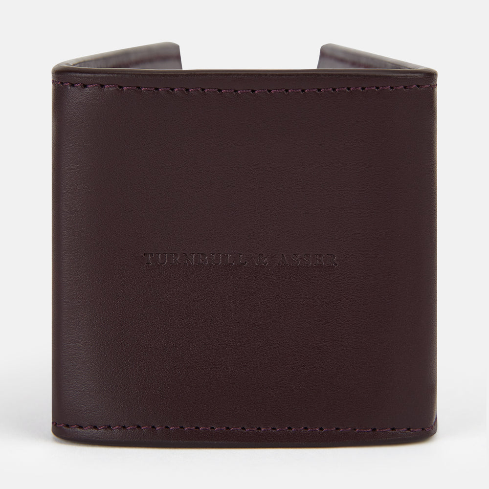 Burgundy Leather Pen holder OS