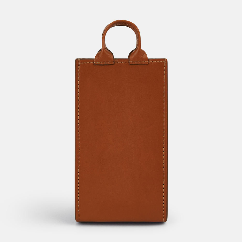 Cognac Leather Pen holder OS