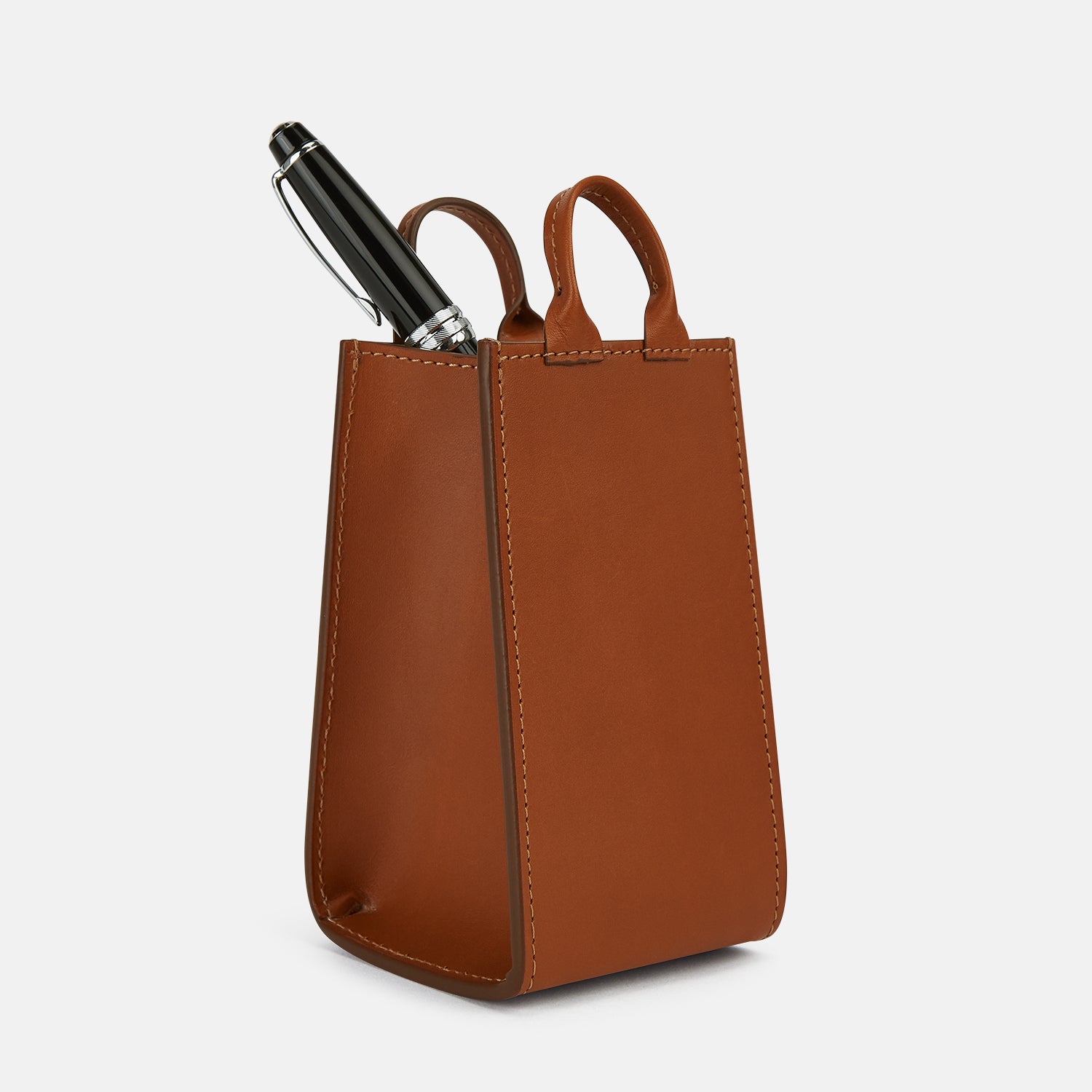 View 4 of product Cognac Leather Pen holder OS