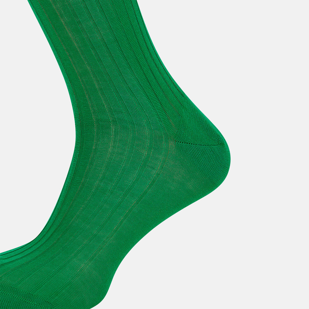 Grass Green Mid-Length Socks 13