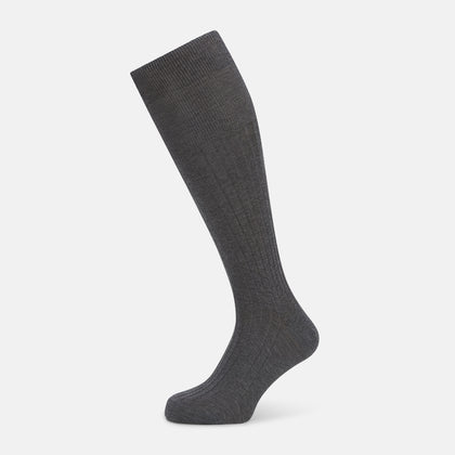 Steel Melange Long Socks