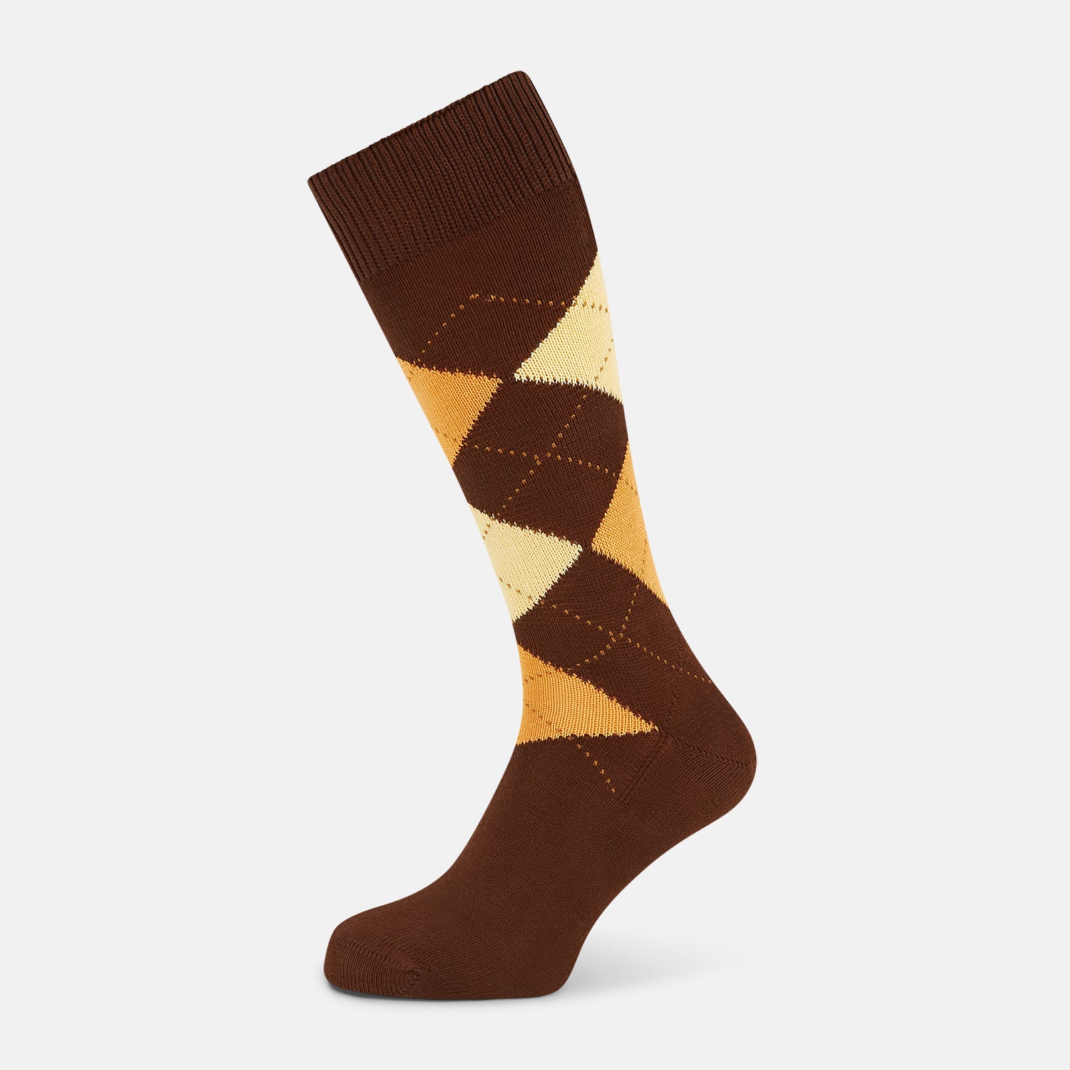View 1 of product Coffee Check Mid-Length Socks 13