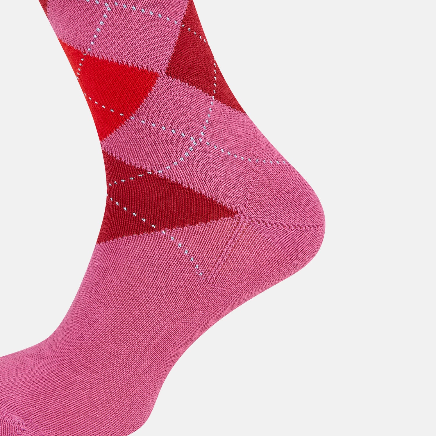 View 4 of product Antique Pink Check Mid-Length Socks 13