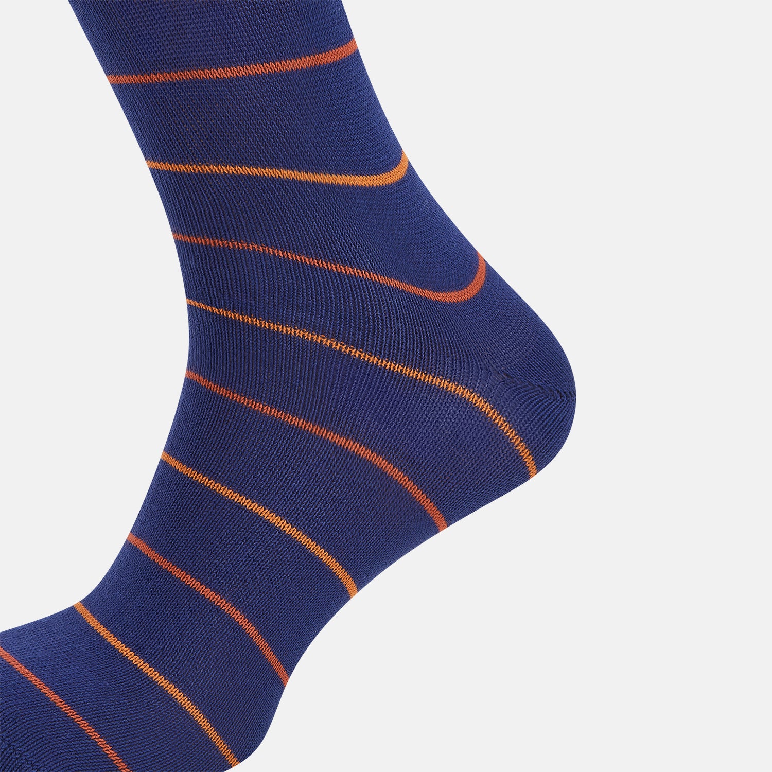 View 4 of product Royal Blue and Orange Striped Mid-Length Socks 13