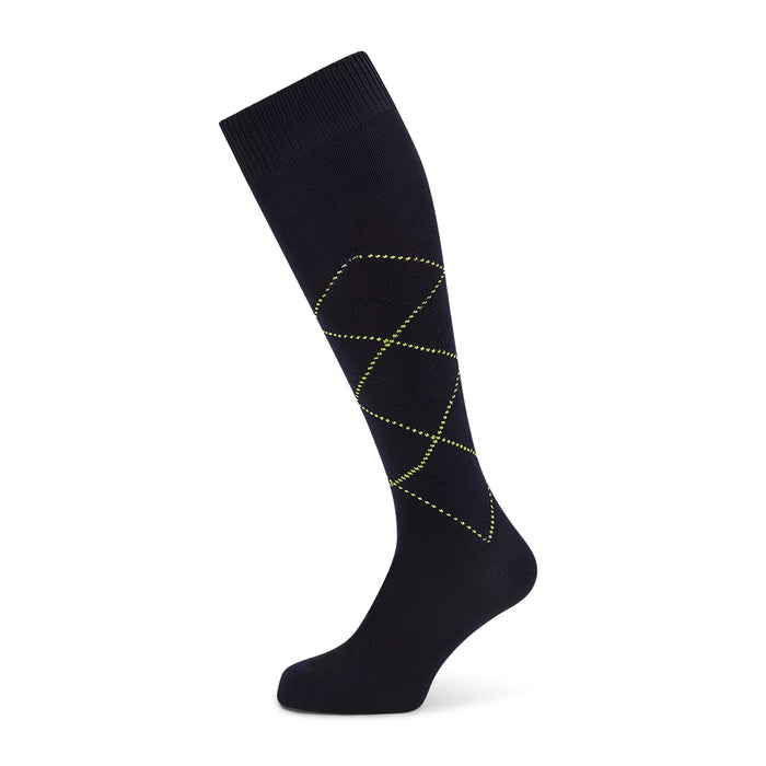 Navy Diamond Long Socks Image 4