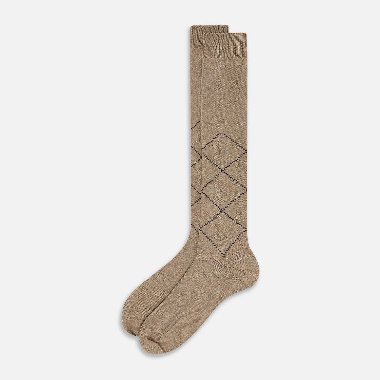 View 2 of product SOCKS LONG COTTON DIAMOND ON CAMEL 12