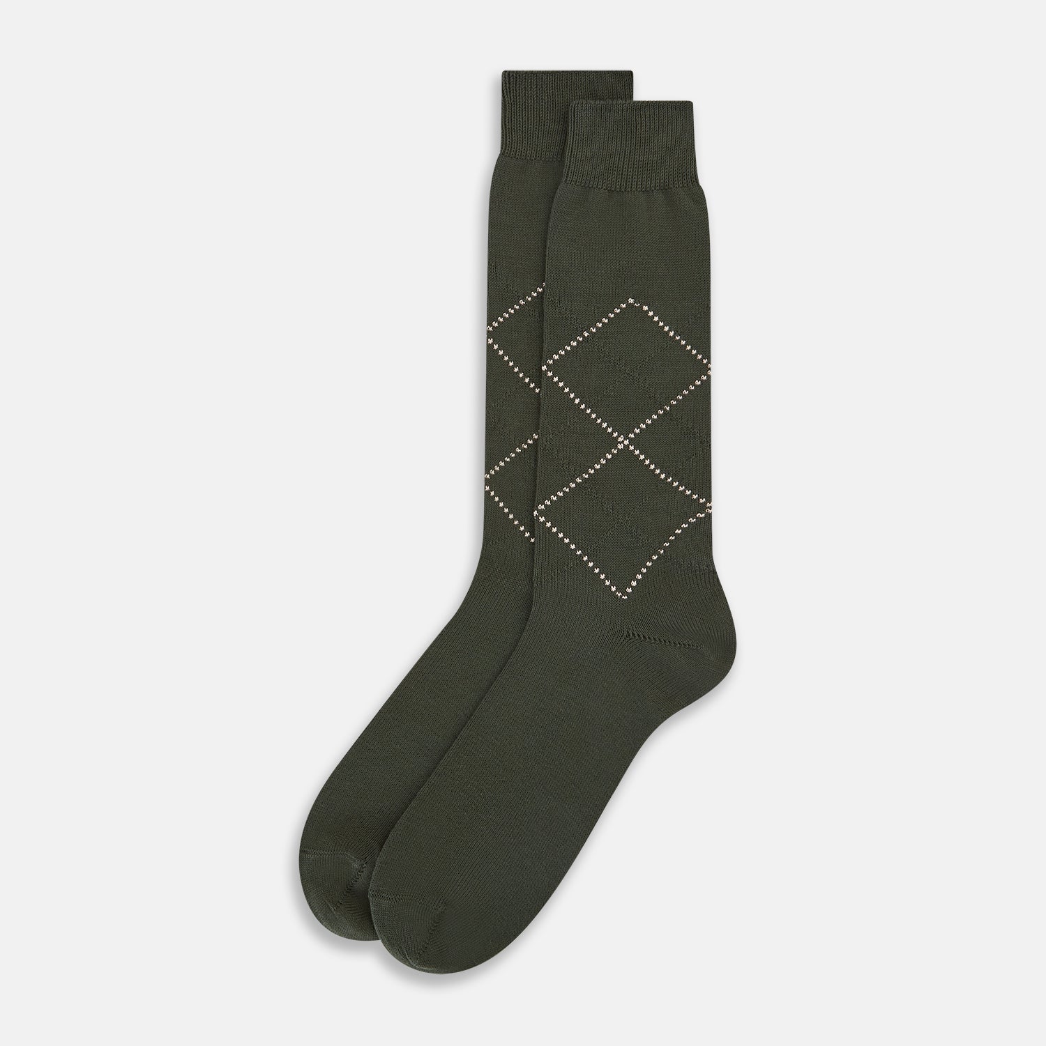 View 2 of product SOCKS SHORT COTTON DIAMOND ON OLIVE 13