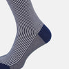 View 4 of product SOCKS SHORT COTTON ROYAL BLUE AND WHITE STRIPE 10+