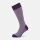 SOCKS SHORT COTTON PURPLE AND WHITE STRIPE 10+