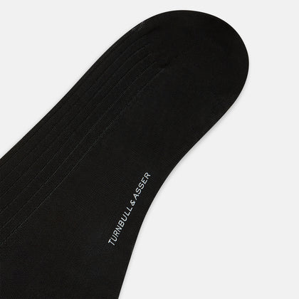 Black Striped Mid-Length Socks Image 3