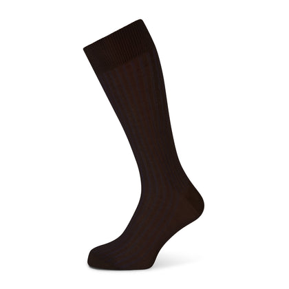 Dark Chocolate Striped Mid-Length Socks Image 4